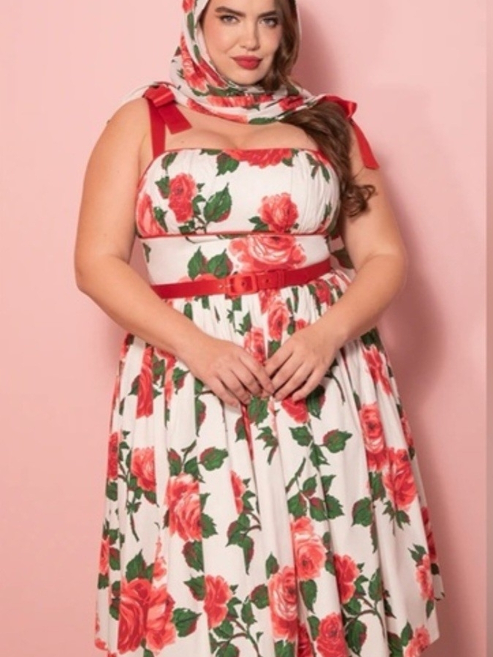 Vixen by Micheline Pitt Vintage Roses Swing Dress
